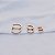 Kit 3 brincos argolinhas zircônias ouro semijoia 25k05025 - Imagem 4