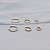 Kit 3 brincos argolinhas zircônias ouro semijoia 25k05025 - Imagem 3