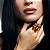 Anel esmaltado marrom cristais ouro semijoia - Imagem 2