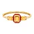 Bracelete esmaltado marrom cristais ouro semijoia - Imagem 1