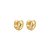 Brinco argolinha texturizada ouro semijoia 25a02045 - Imagem 1