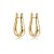 Brinco argolinha lisa ouro semijoia 22k08039 - Imagem 1