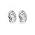 Brinco pressão oval metal martelado ródio semijoia - Imagem 1