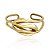 Bracelete Claudia Arbex biscoito da sorte ouro vintage - Imagem 1