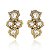 Brinco Claudia Arbex biscoito da sorte black diamond ouro vintage - Imagem 1