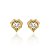 Brinco Claudia Arbex biscoito da sorte cristal ouro vintage - Imagem 1