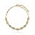 Colar Claudia Arbex biscoito da sorte cristais ouro vintage - Imagem 1