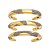 Kit 3 Pulseiras Hector Albertazzi bangle animal print ouro vintage - Imagem 1