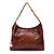 Bolsa Isla Dayse Hobo Couro Estonado Pinhão - Imagem 1