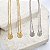 Kit com 2 colares escapulários São Bento ouro e ródio aço inox - Imagem 2