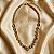 Colar Claudia Arbex biscoito da sorte cristais ouro vintage - Imagem 1
