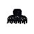 Piranha de cabelo Bianca acrílico preto com cristais g 05 176 - Imagem 1