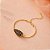 Pulseira orgânica pedra natural pirita ouro semijoia - Imagem 3