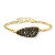 Pulseira orgânica pedra natural pirita ouro semijoia - Imagem 1