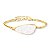 Pulseira orgânica pedra natural selenita ouro semijoia - Imagem 1