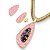 Colar e brinco orgânico pedras naturais quartzo rosa e abalone ouro semijoia - Imagem 1