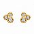 Brinco Morena Canela cristais swarovski ouro vintage semijoia - Imagem 1