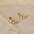 Brinco ear hook Morena Canela pérolas ouro semijoia - Imagem 2