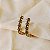 Brinco argola Morena Canela strass black diamond ouro semijoia - Imagem 2