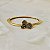 Bracelete Morena Canela hibisco pétalas strass black diamond ouro semijoia - Imagem 2