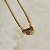 Colar Morena Canela hibisco pétalas strass black diamond ouro semijoia - Imagem 3