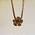 Colar Morena Canela hibisco g strass black diamond ouro semijoia - Imagem 4