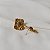 Brinco SD Sheila Morais retangular strass black diamond ouro vintage - Imagem 2