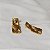 Brinco SD Sheila Morais pêndulo retangular strass black diamond ouro vintage - Imagem 2
