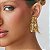 Brinco Longo com Strass Black Diamond Ouro Vintage Sheila Morais - Imagem 2
