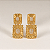 Brinco Longo com Strass Black Diamond Ouro Vintage Sheila Morais - Imagem 1