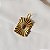 Pingente SD Sheila Morais retangular strass black diamond ouro vintage - Imagem 1