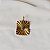 Pingente SD Sheila Morais retangular strass black diamond ouro vintage - Imagem 2