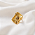 Anel Ajustável Retangular com Strass Black Diamond Ouro Vintage Sheila Morais - Imagem 1