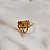 Anel ajustável SD Sheila Morais retangular strass black diamond ouro vintage - Imagem 3