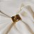 Anel ajustável SD Sheila Morais retangular strass black diamond ouro vintage - Imagem 2