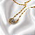 Colar Corrente Longa com Esfera com Strass no Ouro e Prata Vintage Sheila Morais - Imagem 1