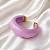 Bracelete de Resina Rosa Perolado Sheila Morais - Imagem 1