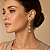 Brinco Palone Design Estrelas Cristais Ouro Vintage - Imagem 4