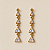 Brinco Palone Design Estrelas Cristais Ouro Vintage - Imagem 1