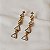 Brinco Palone Design estrelas cristais ouro vintage - Imagem 3