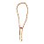Colar Palone Design camurça resina rosa ouro vintage - Imagem 1