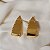Brinco Palone Design curvado ouro vintage - Imagem 1