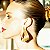 Maxi brinco Palone Design curvado ouro vintage - Imagem 2