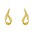 Maxi brinco Palone Design curvado ouro vintage - Imagem 1
