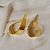 Maxi brinco Palone Design curvado ouro vintage - Imagem 5
