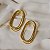 Maxi brinco Palone Design aros ovais triplos ouro vintage - Imagem 4