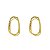 Maxi brinco Palone Design aros ovais triplos ouro vintage - Imagem 1
