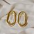Maxi brinco Palone Design aros ovais triplos ouro vintage - Imagem 3