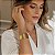 Pulseira Palone Design curvado ouro semijoia - Imagem 2