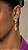 Conjunto Colar e Brinco Oval Amarelo Escuro com Cristais Ouro - Imagem 2